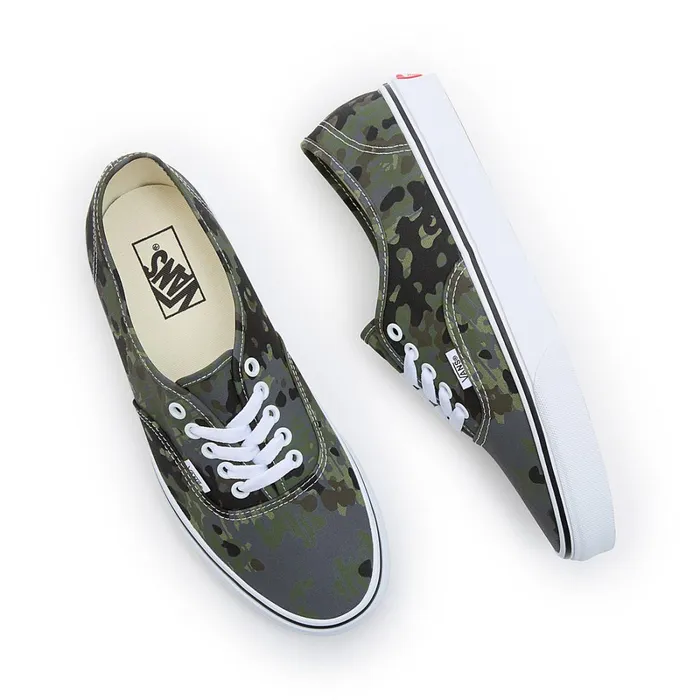 Vans Lowtop Shoes Women Rain Camo Authentic Shoes Green Grey