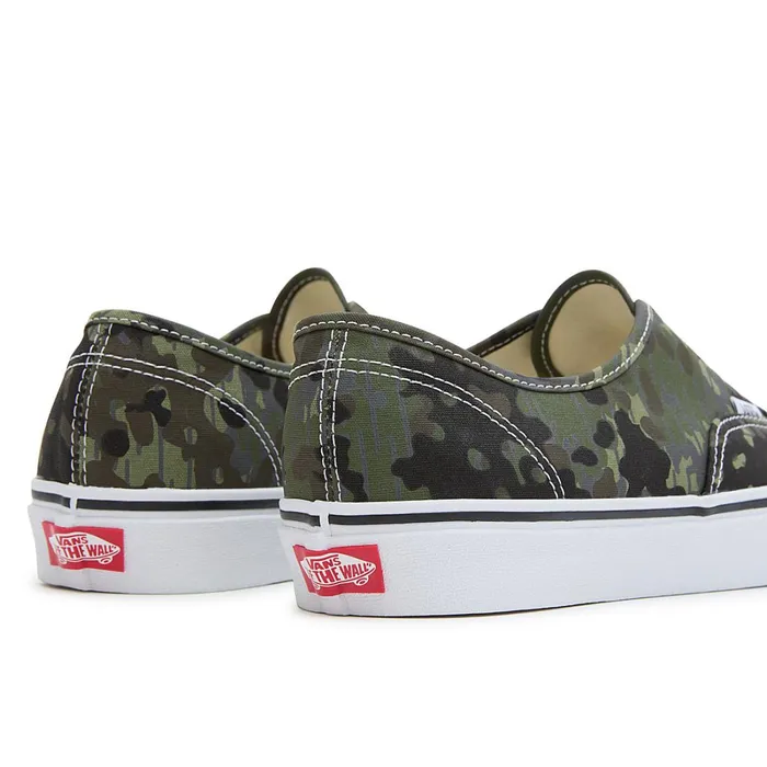 Vans Lowtop Shoes Women Rain Camo Authentic Shoes Green Grey