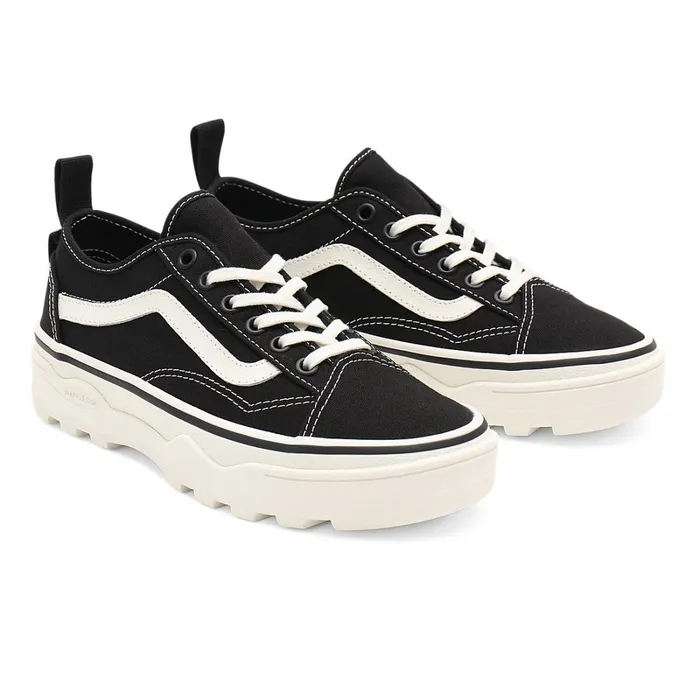Vans Platform Shoes Women Canvas Sentry Old Skool Wc Shoes Black