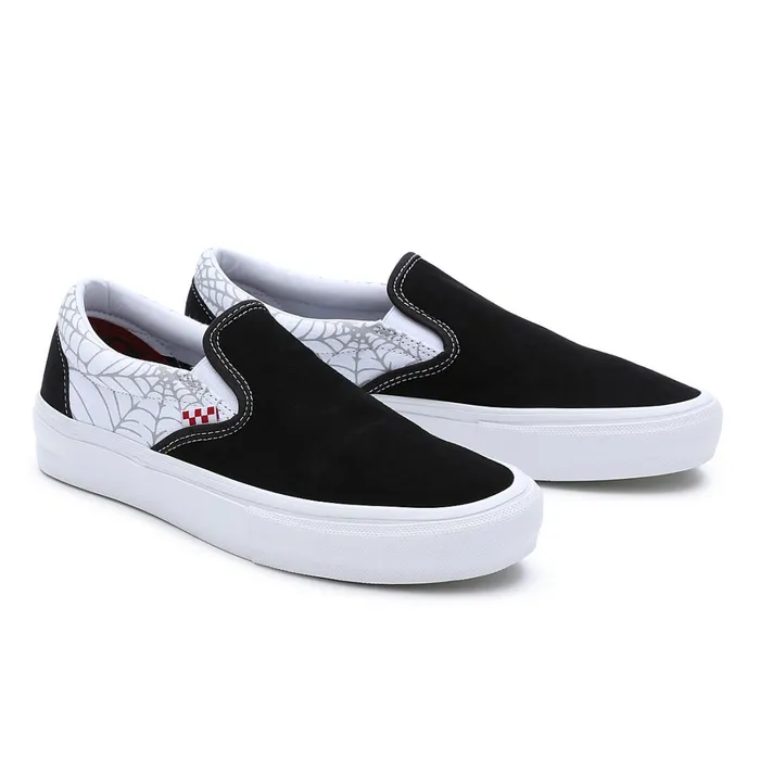 Vans Skate Shoes Men Black Widow Spider SlipOn Shoes