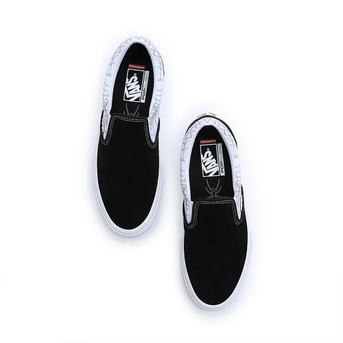 Vans Skate Shoes Men Black Widow Spider SlipOn Shoes