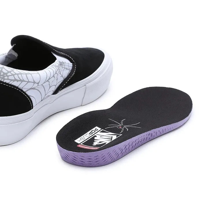Vans Skate Shoes Men Black Widow Spider SlipOn Shoes