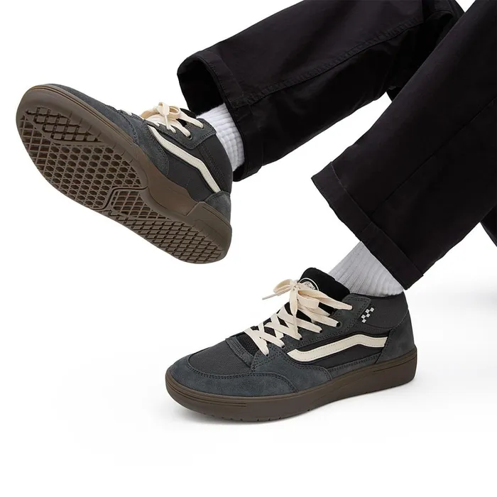 Vans Skate Shoes Men Zahba Mid Shoes Black