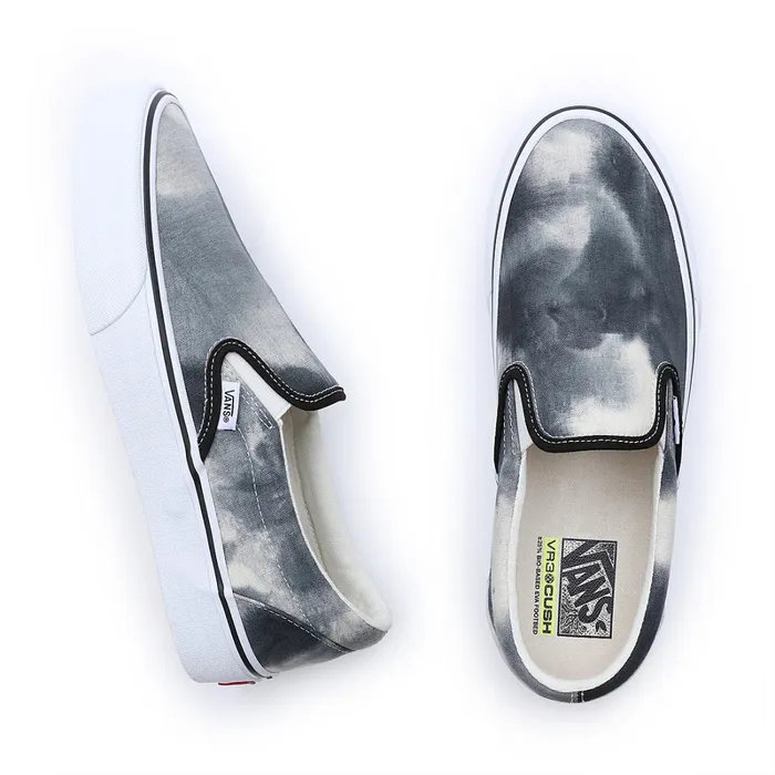 Vans Slipon Shoes Men Bleach Wash SlipOn VR3 Shoes Black
