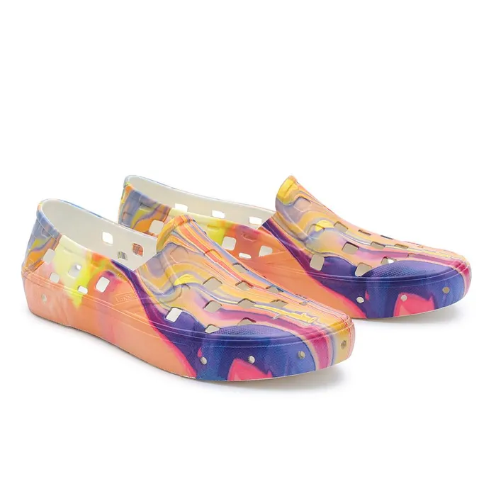 Vans Slipon Shoes Men Resin Rainbow SlipOn TRK Shoes Multicolour