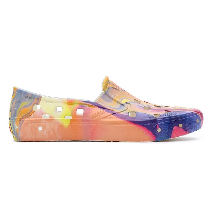 Vans Slipon Shoes Men Resin Rainbow SlipOn TRK Shoes Multicolour