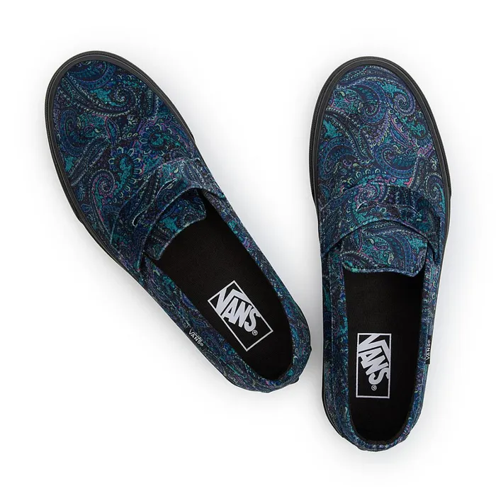 Vans Slipon Shoes Men Style 53 Velvet Shoes Blue