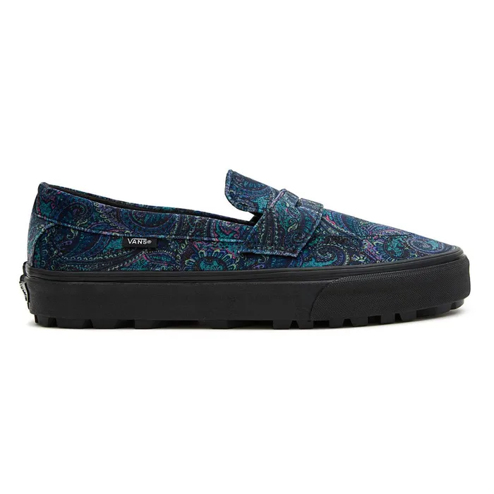 Vans Slipon Shoes Men Style 53 Velvet Shoes Blue