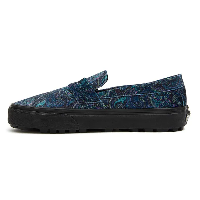 Vans Slipon Shoes Men Style 53 Velvet Shoes Blue