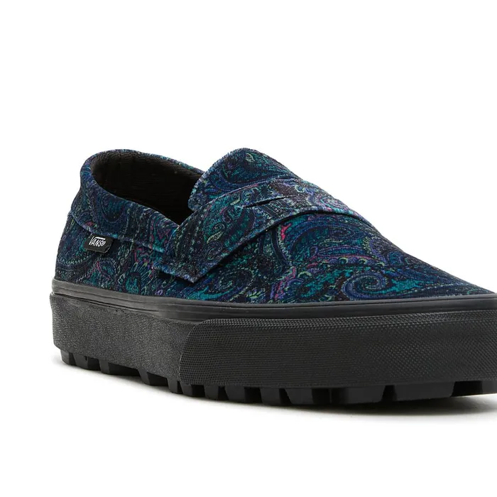 Vans Slipon Shoes Men Style 53 Velvet Shoes Blue