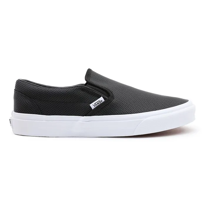 Vans Slipon Shoes Women Perf Leather Classic SlipOn Shoes Black