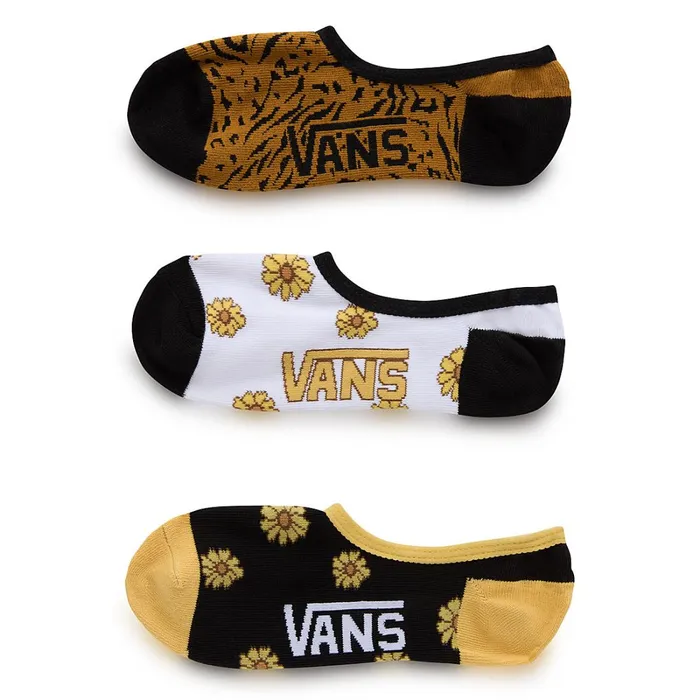 Vans Socks Women Sunflower Animash Canoodle Socks 3 Pairs White