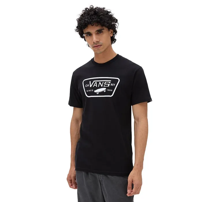 Vans Tshirts and Tanks Men Full Patch TShirt Black White