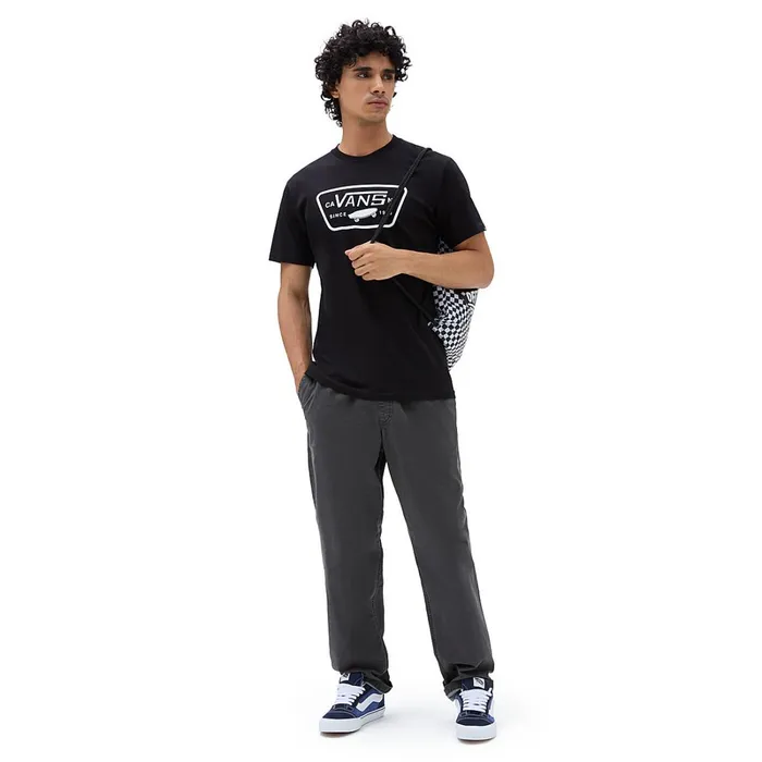 Vans Tshirts and Tanks Men Full Patch TShirt Black White