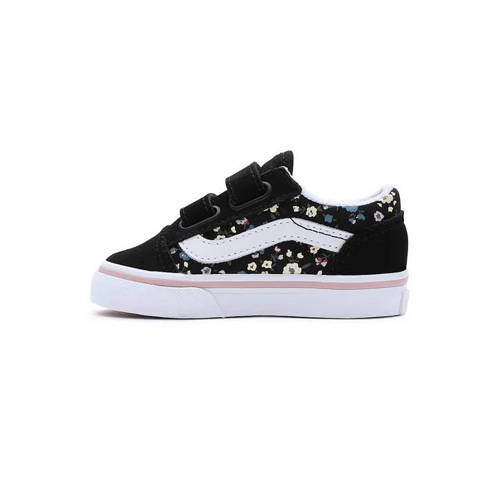 Vans Toddler Shoes 14 Years Kids Toddler Floral Old Skool Hook And Loop Shoes 14 Years Black
