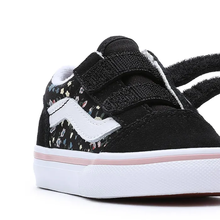 Vans Toddler Shoes 14 Years Kids Toddler Floral Old Skool Hook And Loop Shoes 14 Years Black