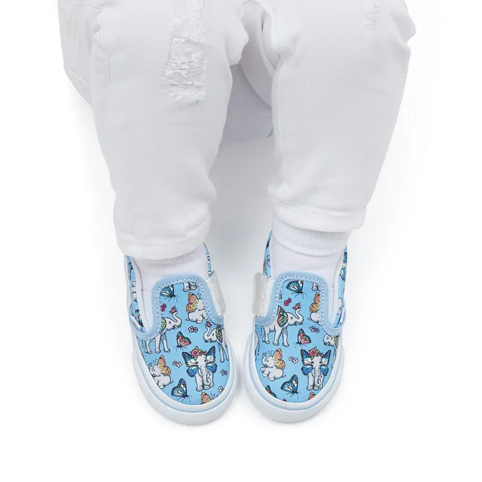 Vans Toddler Shoes 14 Years Kids Toddler SlipOn Hook And Loop Shoes 14 Years Blue