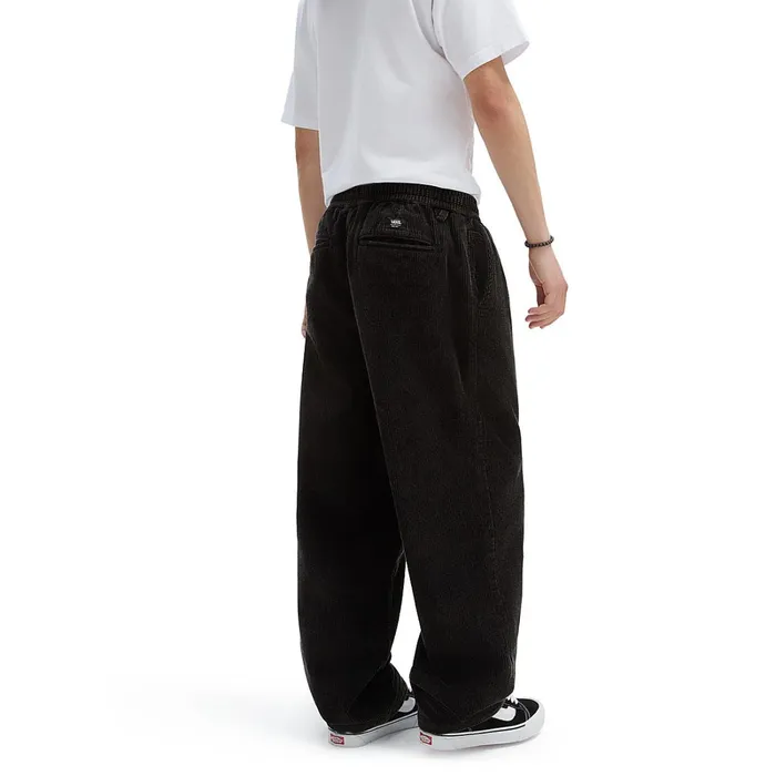 Vans Trousers and Jeans Men Range Baggy Tapered Corduroy Acid Wash Elastic Waist Trousers Black