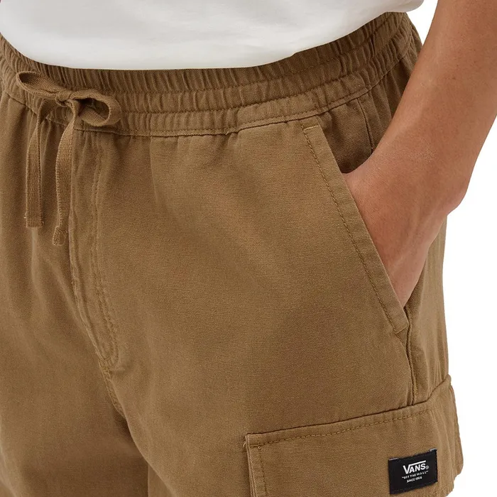 Vans Trousers and Jeans Men Range Cargo Baggy Tapered Elastic Trousers Brown