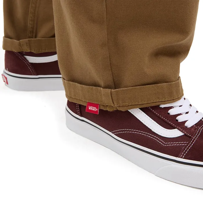 Vans Trousers and Jeans Men Range Cargo Baggy Tapered Elastic Trousers Brown