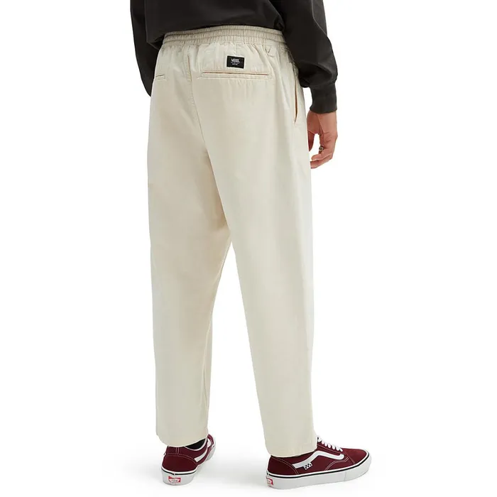 Vans Trousers and Jeans Men Range Loose Cropped Elastic Waist Trousers White