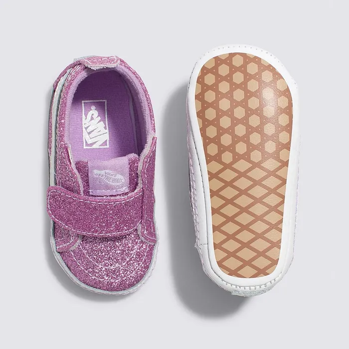 Vans View All Kids Infant Sk8Hi Crib Glitter Shoes 01 Years Purple