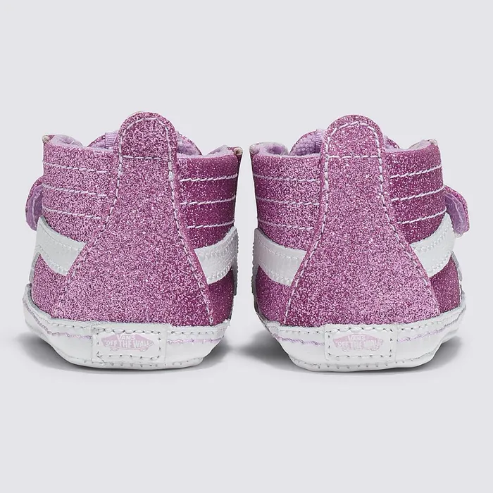 Vans View All Kids Infant Sk8Hi Crib Glitter Shoes 01 Years Purple