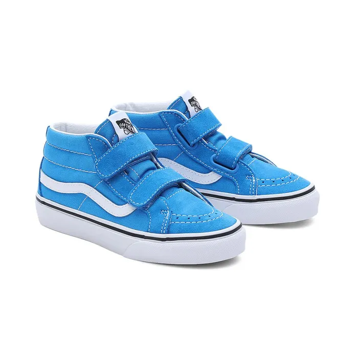 Vans View All Kids Sk8Mid Reissue Hook And Loop Shoes 48 Years Blue