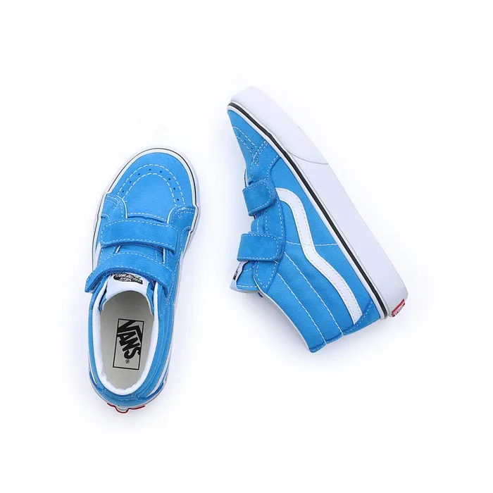 Vans View All Kids Sk8Mid Reissue Hook And Loop Shoes 48 Years Blue