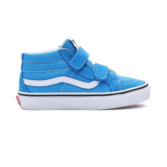 Vans View All Kids Sk8Mid Reissue Hook And Loop Shoes 48 Years Blue