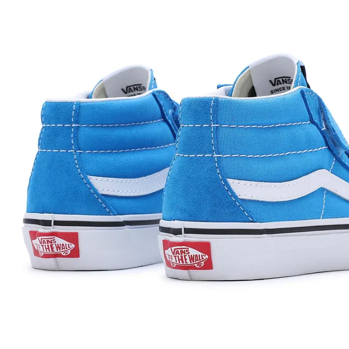 Vans View All Kids Sk8Mid Reissue Hook And Loop Shoes 48 Years Blue