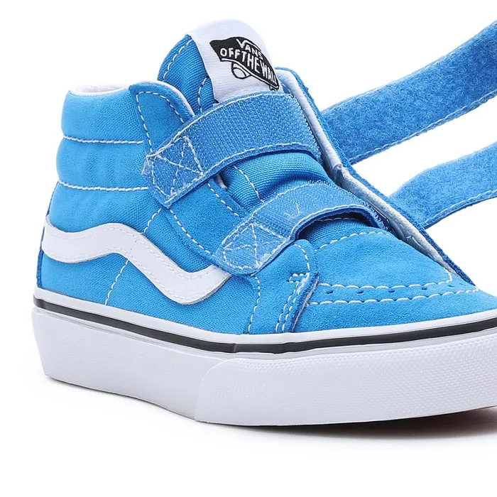 Vans View All Kids Sk8Mid Reissue Hook And Loop Shoes 48 Years Blue