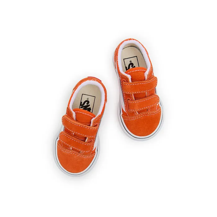 Vans View All Kids Toddler Old Skool Hook And Loop Shoes 14 Years Orange