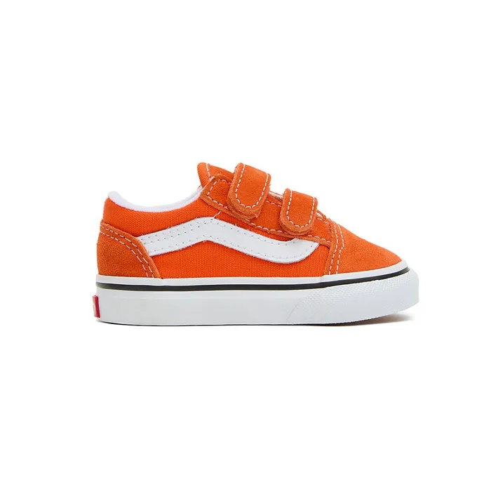 Vans View All Kids Toddler Old Skool Hook And Loop Shoes 14 Years Orange
