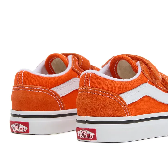 Vans View All Kids Toddler Old Skool Hook And Loop Shoes 14 Years Orange