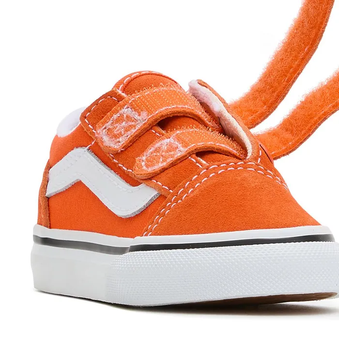 Vans View All Kids Toddler Old Skool Hook And Loop Shoes 14 Years Orange