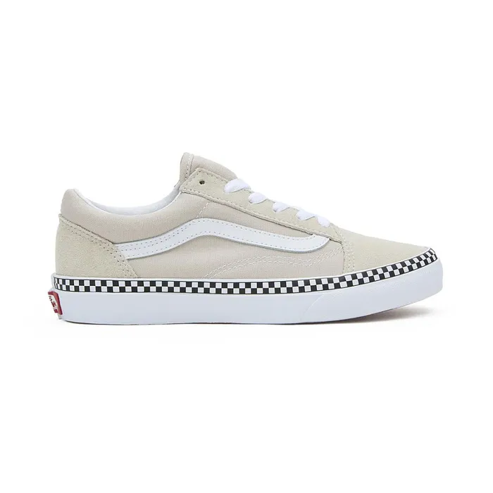 Vans View All Kids Youth Checkerboard Foxing Old Skool Shoes 814 Years Beige