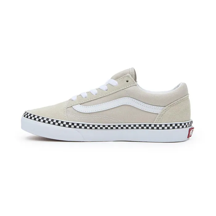 Vans View All Kids Youth Checkerboard Foxing Old Skool Shoes 814 Years Beige