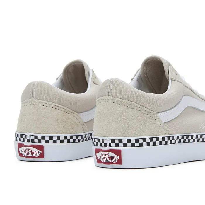 Vans View All Kids Youth Checkerboard Foxing Old Skool Shoes 814 Years Beige