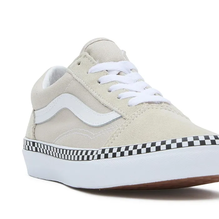 Vans View All Kids Youth Checkerboard Foxing Old Skool Shoes 814 Years Beige