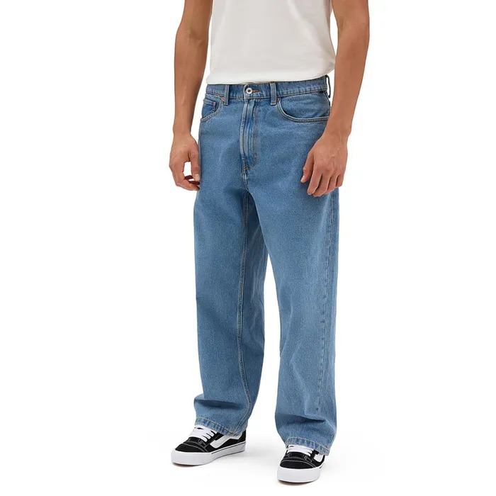 Vans View All Men Check5 Baggy Denim Trousers Blue