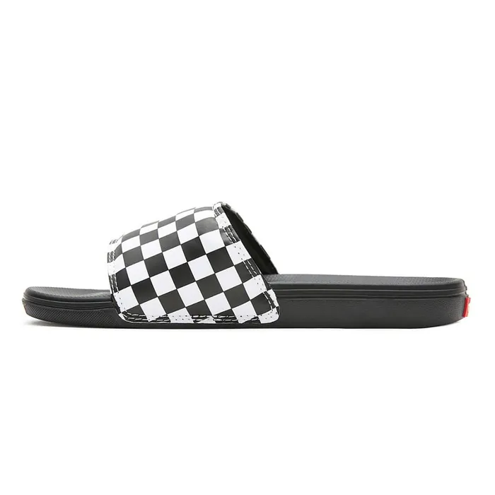 Vans View All Men Checkerboard La Costa SlideOn Shoes Black White