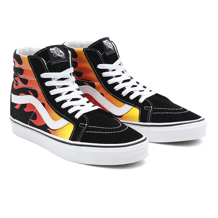 Vans View All Men Flame Sk8Hi Reissue Shoes Black