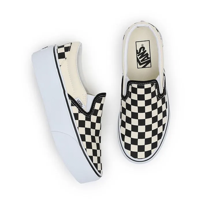 Vans View All Women Classic SlipOn Stackform Shoes Black White