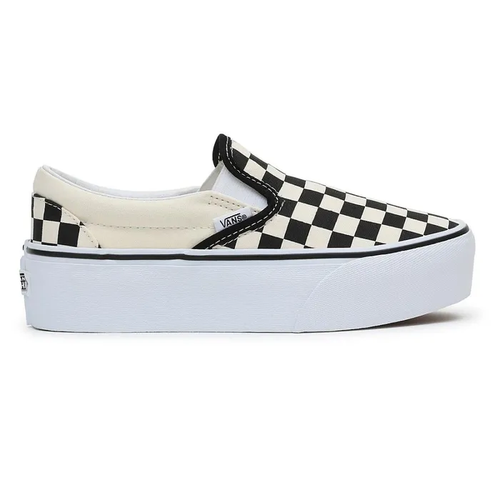 Vans View All Women Classic SlipOn Stackform Shoes Black White