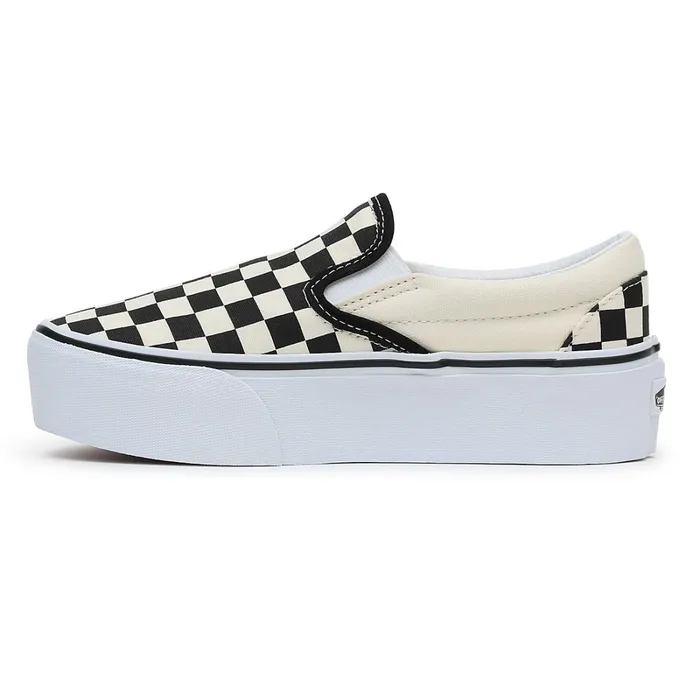Vans View All Women Classic SlipOn Stackform Shoes Black White