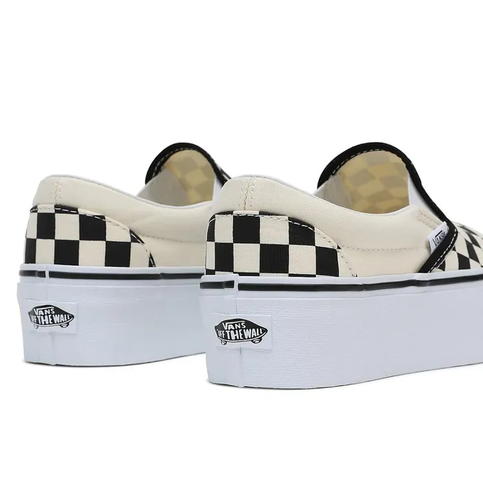 Vans View All Women Classic SlipOn Stackform Shoes Black White