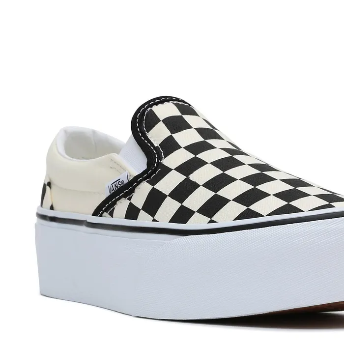 Vans View All Women Classic SlipOn Stackform Shoes Black White