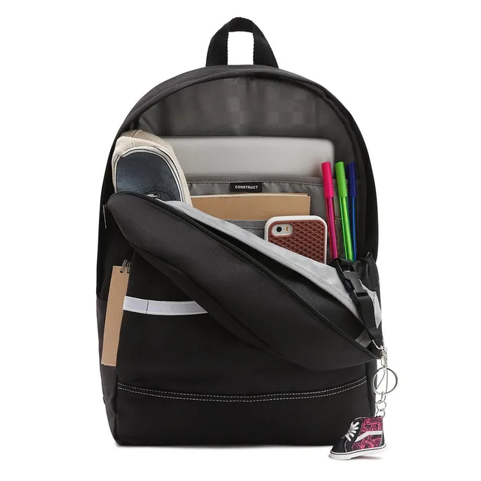 Vans View All Women Construct Skool Backpack Black White