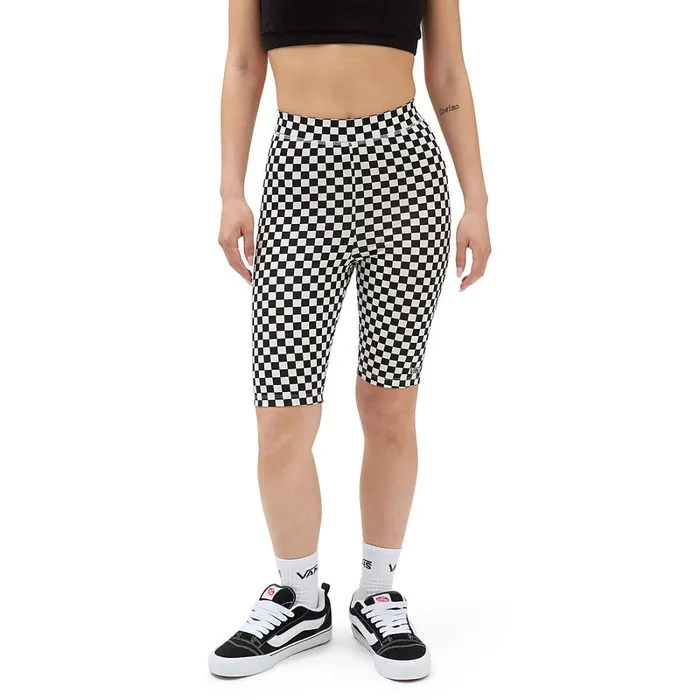 Vans View All Women Flying V Print Legging Shorts Black White
